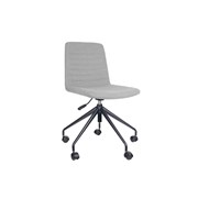 RAPIDLINE PIXEL BREAKOUT ROOM CHAIR NO ARMS BLACK LEGS LIGHT GREY FABRIC SEAT