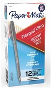 PAPERMATE FLEXGRIP ULTRA BALLPOINT PENS MEDIUM 10MM BLACK BOX OF 12