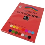 RAINBOW COVER PAPER 125GSM A3 RED PACK 100 SHEETS