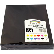 Rainbow Spectrum Board A4 220gsm Black 100 Sheets