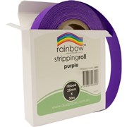 RAINBOW STRIPPING ROLL RIBBED 25mmx30m Purple