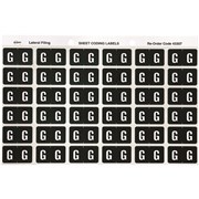 ALPHABETICAL COLOUR CODING LABEL SHEET G PK OF 180