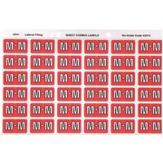 ALPHABETICAL COLOUR CODING LABEL SHEET M PK OF 180
