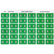 ALPHABETICAL COLOUR CODING LABEL SHEET R PK OF 180
