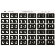 ALPHABETICAL COLOUR CODING LABEL SHEET S PK OF 180