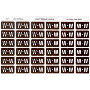 ALPHABETICAL COLOUR CODING LABEL SHEET W PK OF 180