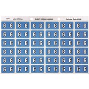 AVERY NUMERIC CODING LABEL 6 SIDE TAB 25X38MM BLUE PACK OF 180