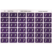 AVERY NUMERIC CODING LABEL 7 SIDE TAB 25X38MM PURPLE PACK OF 180