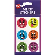 AVERY MERIT STICKERS Smiley Faces 43mm Pk102