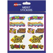 AVERY MERIT STICKERS CAPTION SHAPES 18X30MM PK120