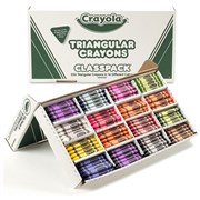CRAYOLA CRAYONS TRIANGULAR 256 ASSORTED CLASSPACK 16 COLOURS
