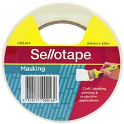 SELLOTAPE MASKING TAPE 125B 24mm x 50m WAS 267