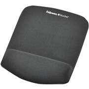 FELLOWES MOUSE PAD WRIST REST PLUSH TOUCH LYCRA GRAPHITE