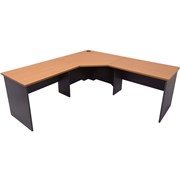 1800X1800X750 CORNER WORK STATION BEECH  IRONSTONE CCW1875BI