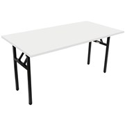 Steel Frame Folding Table Strong Folding Mechanism 1800Wx750D White Melamine Top