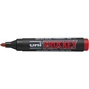 UNI PROCKEY PERMANENT MARKER BULLET TIP RED BOX OF 12