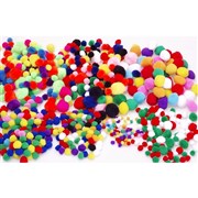 JASART POM POMS ASSORTED COLOURS 20MM PK100