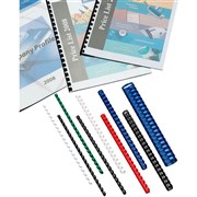 GBC PLASTIC BINDING COMB 8mm 21 Ring 45 Sheets Capacity White Pack of 100