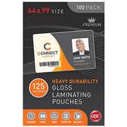 GBC IBICO LAMINATING POUCH 64X99 125M KEYCARD PK100