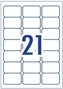 LASER LABELS LASERINKJET 21 PER SHEET L21 635x38 142416  511521