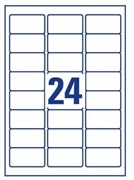 LABELS LASERINKJET 24 PER PAGE 64X339MM BOX 100 SHEET 511524  320 025 400