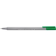STAEDTLER 334 TRIPLUS FINELINER SUPERFINE 03MM GREEN BOX 10