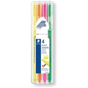 STAEDTLER TRIPLUS HIGHLIGHTER TEXTSURFER WALLET OF 4