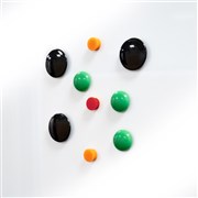 VISTA MAGNETIC BUTTON BLACK 15MM PACK 16