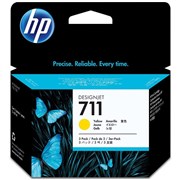 HP 711 CZ136A YELLOW INK CARTRIDGE 3 PACK FOR DESIGNJET T120 T520