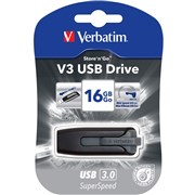 VERBATIM STORE N GO VERSION 3 V3 Flash  USB DRIVE 16GB GREY