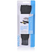 VELCRO REUSABLE TIES 25 X 200MM BLACK