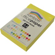 RAINBOW 80GSM OFFICE PAPER A4 Fluoro Yellow Ream 500