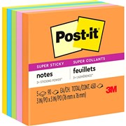 POSTIT SUPER STICKY NOTES 6545SSUC  645SSAU 76X76MM PK5