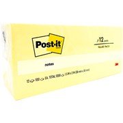 POSTIT 653 NOTES 3M 36X48MM THM70016043476 YELLOW SINGLE PAD