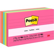 POSTIT 6355AN LINED NOTE RULED POPTIMISTIC 73X123MM PACK OF 5