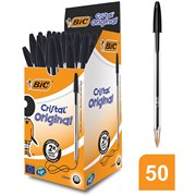 BIC CRISTAL MEDIUM 50s BLACK PENS BX50