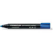 STAEDTLER 352 DRYSAFE 2MM PERMANENT MARKERS BLUE LUMO BULLET