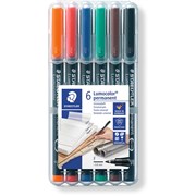 STAEDTLER OHP PERMANENT LUMOCOLOR PEN 318WP6 PK6 06MM