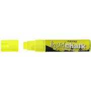 TEXTA LIQUID CHALK MARKER JUMBO CHISEL 15MM NIB YELLOW WET WIPE
