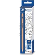 STAEDTLER 130 RAW ECONOMY PENCILS HB BOX12