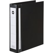 A4 4D 50MM BLACK BINDER DELUXE MARBIG EXTRA STRENGTH 5914002 PVC