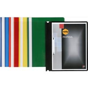 A4 MARBIG DELUXE PP FLAT FILES  CLEAR FRONT  BLACK