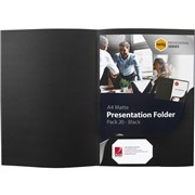 MARBIG PRESENTATION FOLDERS PRO SERIES A4 M ATT BLACK PK20