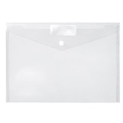 DOCUMENT WALLET A4 CLEAR WITH BUTTON PP DOCULOPE 34521