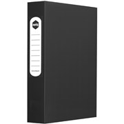A4 BOX FILE PP WITH BUTTON 60MM FLAT BLACK