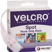 VELCRO SPOTS HOOK ONLY 22MM WHITE DISPENSER
