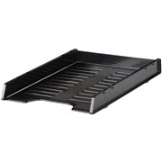 ITALPLAST DOCUMENT TRAY A4 MULTIFIT RECYCLED BLACK SLIMLINE SINGLE TRAY