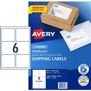 AVERY LASER LABEL L7166 959007 6 PER SHEET 991X931MM bx100