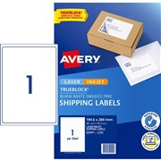 AVERY INTERNET SHIPPING LABELS L7167 1LPSht 1996x2891mm Pack of 10 Laser Labels