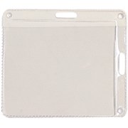 ID CARD HOLDER  POUCH 2 WAY LANDSCAPE OR PORTRAIT ID SECURITY 105x90mm PK10